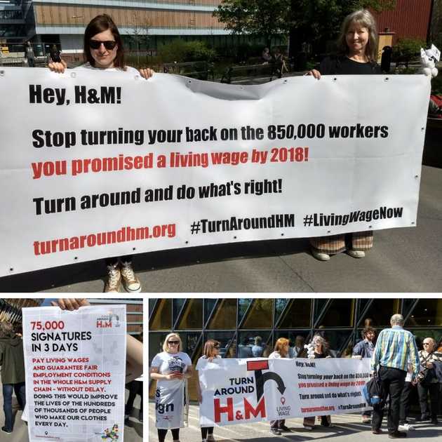 Activists at H&M annual shareholder meeting